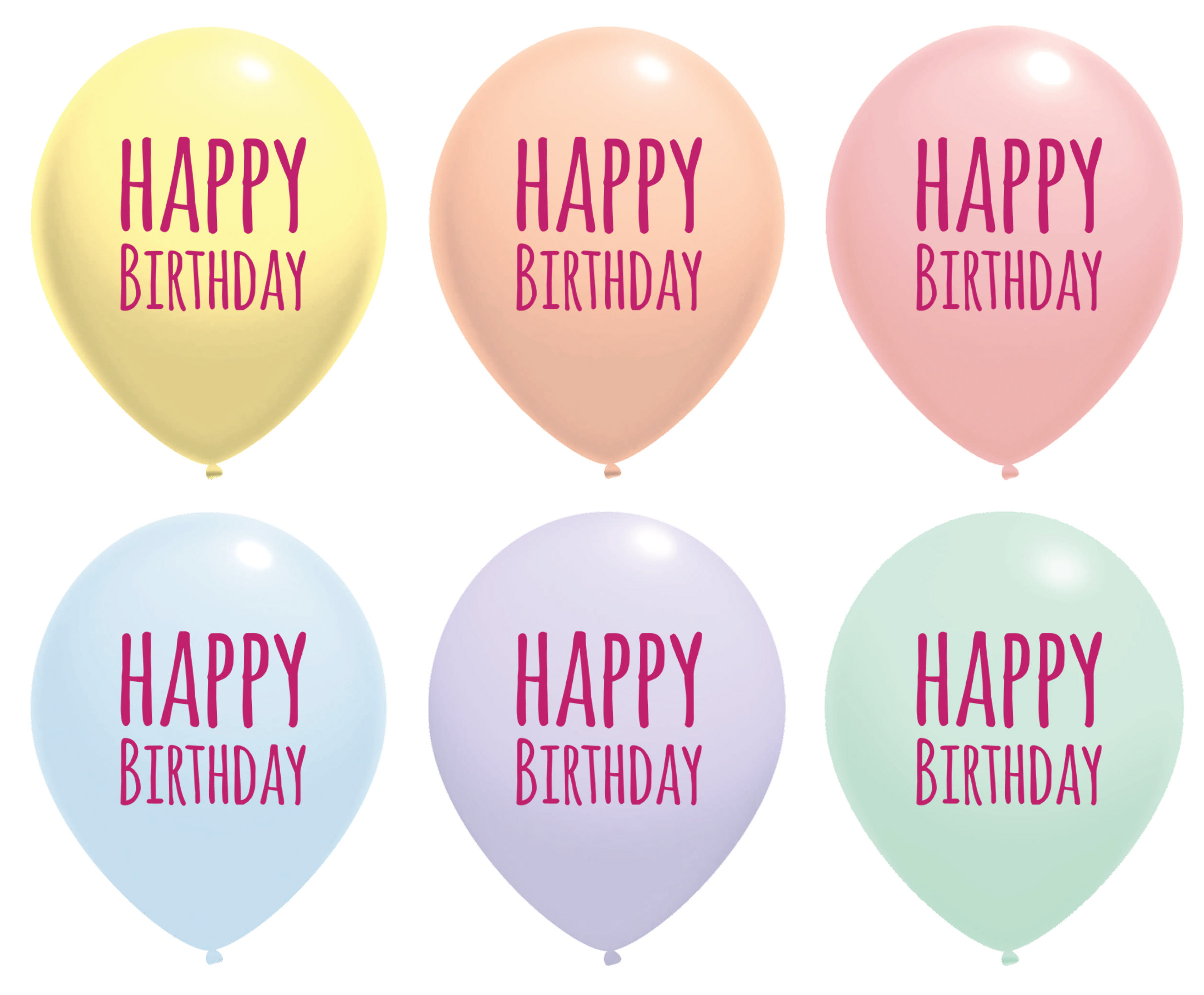 Шар Макарунс ассорти 35см "HAPPY BIRTHDAY", 50 шт.
